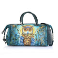 Sukriti Teal 100% Genuine Leather Handpainted Duffle Bag - Sticky add to cart bar