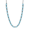 Larimar and Betroka Blue Apatite 34.65 ctw Necklace 18 Inches in Platinum Over Sterling Silver - Sticky add to cart bar