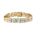 One Time Only Ethiopian Welo Opal, White Zircon Bracelet in Vermeil YG Over Sterling Silver (6.50 In) 16.50 ctw - Sticky add to cart bar
