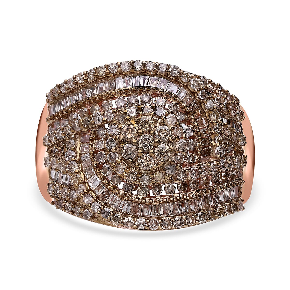 Natural Champagne Diamond Ring