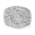 Diamond Ring in Platinum Over Sterling Silver (Size 10.0) 1.50 ctw - Sticky add to cart bar