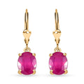 TLV Niassa Ruby (FF) Lever Back Earrings in Vermeil YG Over Sterling Silver 5.60 ctw - Sticky add to cart bar