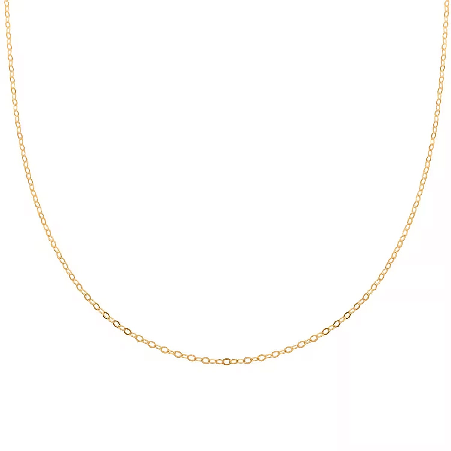 Chain Necklace in 14K Yellow Gold Over Sterling Silver 24 Inches 2.80 Grams