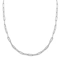Italian Sterling Silver Paper Clip Chain Necklace 20 Inches 10.90 Grams - Sticky add to cart bar