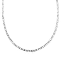 Italian Sterling Silver Grumetta Chain Necklace 22 Inches 9.90 Grams