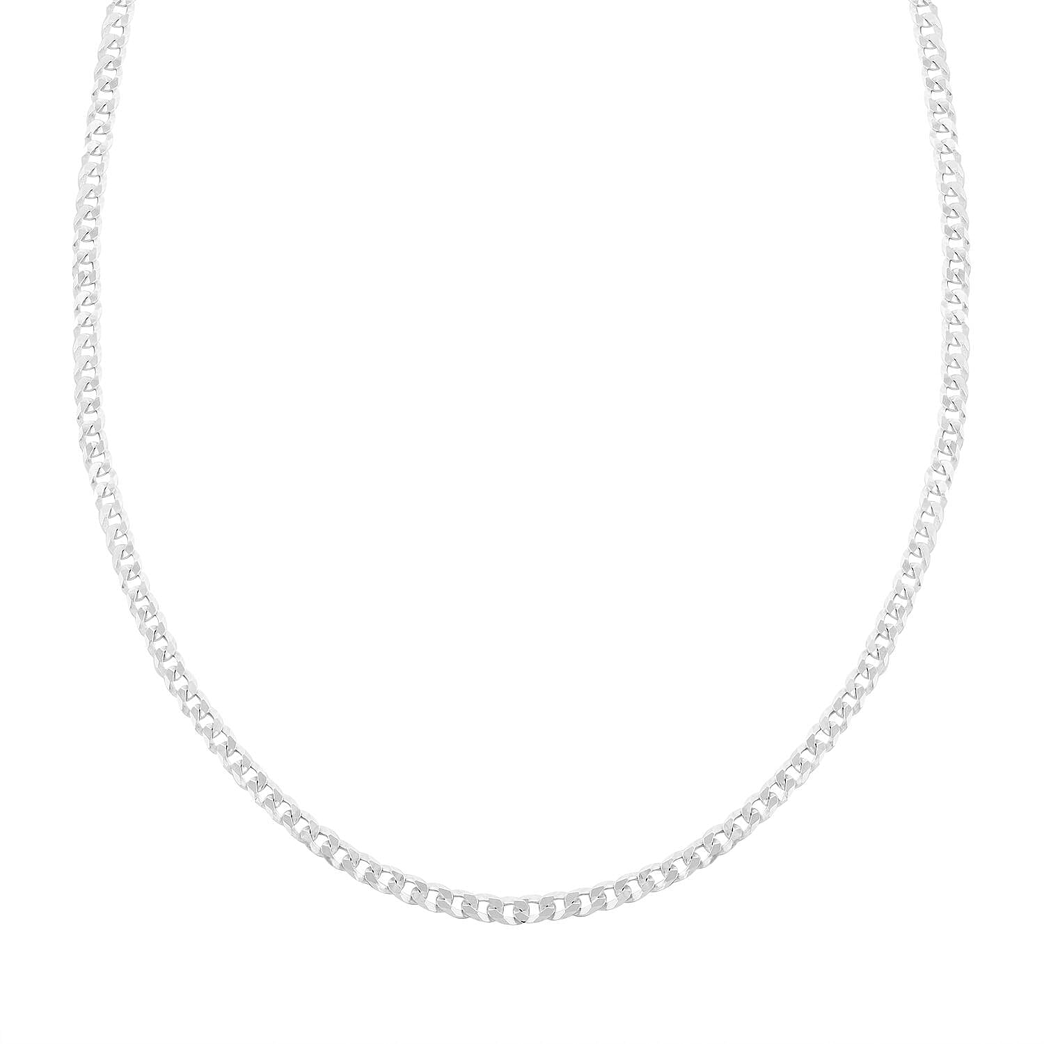 Italian Sterling Silver Grumetta Chain Necklace 24 Inches 10.90 Grams
