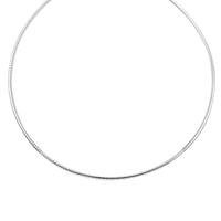 Italian Sterling Silver 2mm Omega Chain Necklace 18 Inches 10.50 Grams