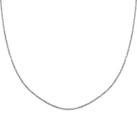 Sparkle Chain Necklace in Rhodium Over Sterling Silver 4.90 Grams 24 Inches