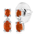 Crimson Fire Opal Dangle Earrings in Platinum Over Sterling Silver 0.85 ctw - Sticky add to cart bar