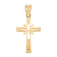 Made in America 10K Yellow Gold Cross Pendant 0.70 Grams