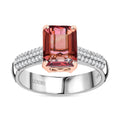 Luxoro 10K White and Rose Gold Premium Blush Tourmaline and G-H I2 Diamond Ring (Size 9.0) 2.30 ctw - Sticky add to cart bar