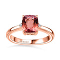 Luxoro 10K Rose Gold Premium AA Blush Tourmaline and G-H I2 Diamond Ring 2.40 ctw - Sticky add to cart bar