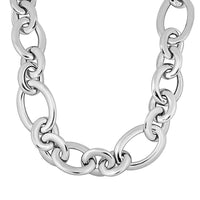 Italian Sterling Silver Link Necklace 18 Inches 42.05 Grams