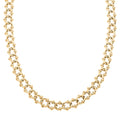 Italian 14K Yellow Gold Over Sterling Silver Fancy Curb Link Necklace 20 Inches 48.50 Grams - Sticky add to cart bar