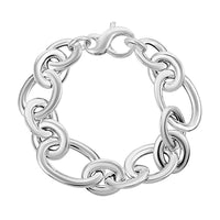 Italian Sterling Silver Oval Link Bracelet (7.50 In) (18.50 g)