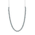 Aqua Kyanite Tennis Necklace 18 Inches in Platinum Over Sterling Silver 17.25 ctw - Sticky add to cart bar