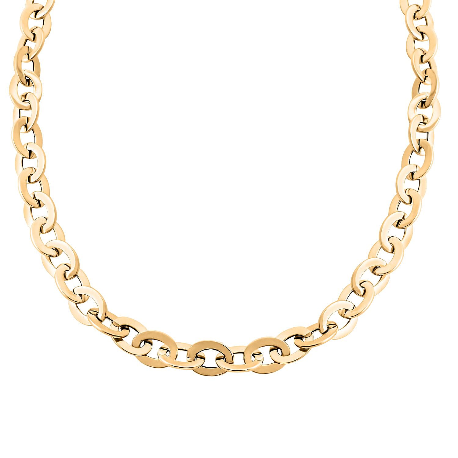 Specchio Italian Chain Necklace in 10K Yellow Gold 7.20 Grams 18 Inches