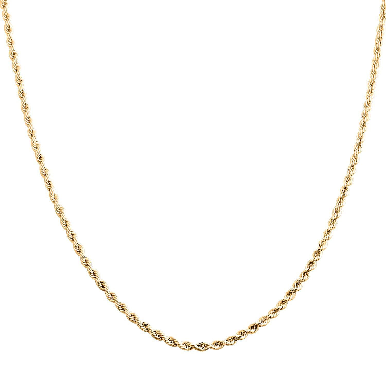 Seta Corda Italian 10K Yellow Gold 2.7mm Chain Necklace 20 Inches 3.50 Grams