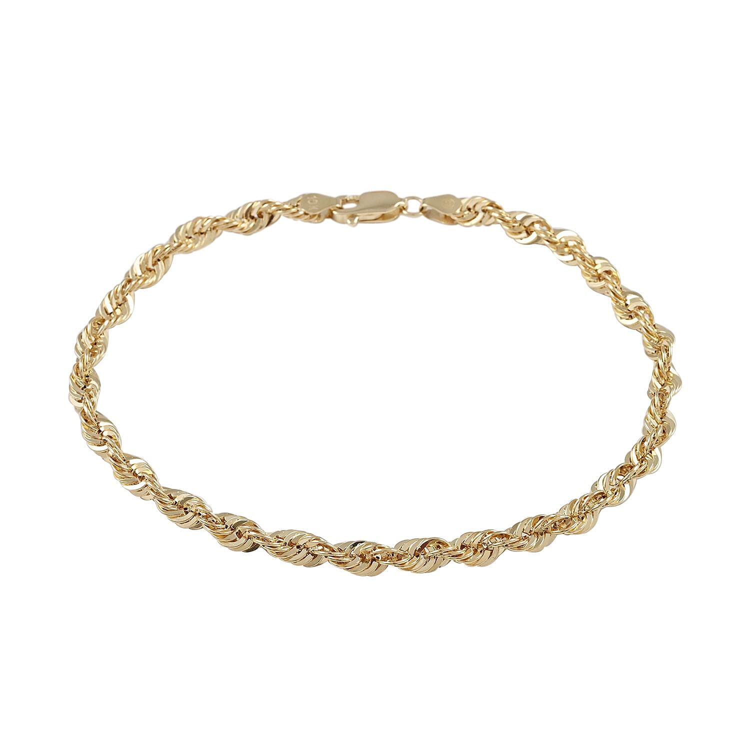 Seta Corda Italian 10K Yellow Gold 2.7mm Chain Bracelet (7.50 In) 1.45 Grams