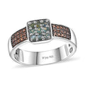 Narsipatnam Alexandrite and Brown Zircon Ring in Platinum Over Sterling Silver (Size 8.0) 0.70 ctw - Sticky add to cart bar