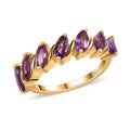 African Amethyst 7 Stone Ring in Vermeil YG Over Sterling Silver (Size 10.0) 2.00 ctw - Sticky add to cart bar