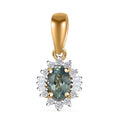 Luxoro 10K Yellow Gold AAA Narsipatnam Alexandrite and G-H I2 Diamond Ballerina Pendant 0.65 ctw - Sticky add to cart bar