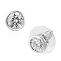 Moissanite Solitaire Stud Earrings in Platinum Over Sterling Silver 1.80 ctw - Sticky add to cart bar
