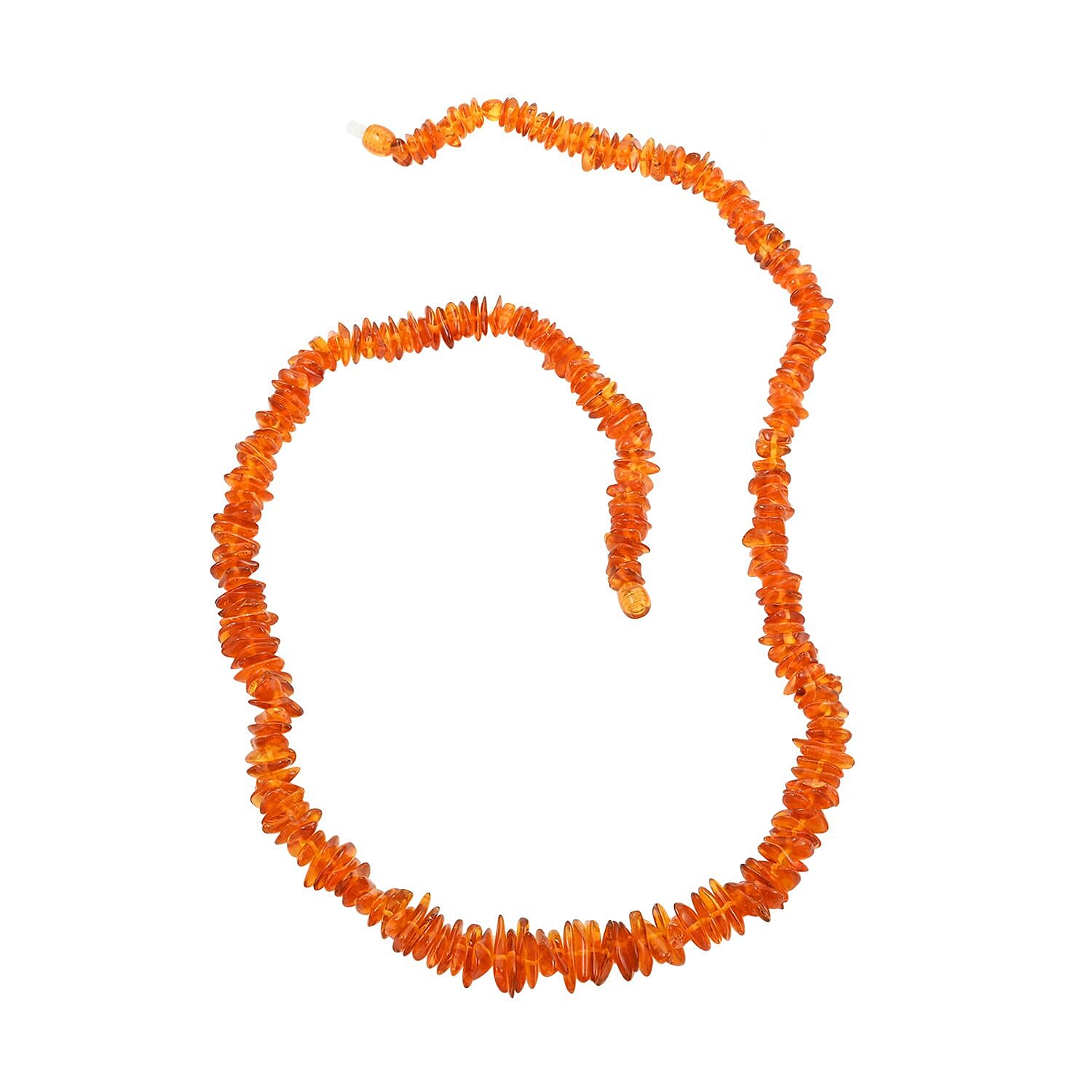 Baltic Amber Golden Chips Beads Necklace 25 Inches