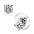 Moissanite Solitaire Stud Earrings - Sticky add to cart bar