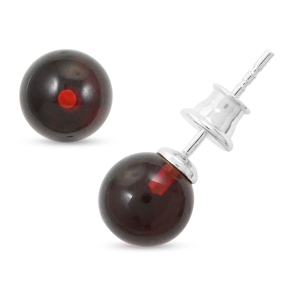 Baltic Amber Earrings in Sterling Silver