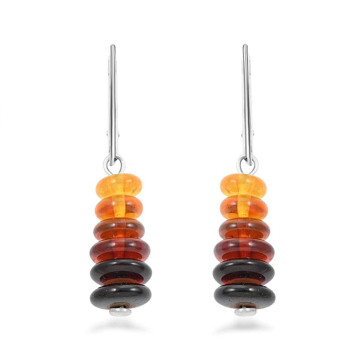 Baltic Amber Sunset Stack Drop Earrings