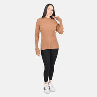 Tamsy Brown Knit Turtleneck - XS