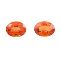 AAAA Orange Sapphire Set of 2 (Ovl 7x5 mm) 2.00 ctw - Sticky add to cart bar