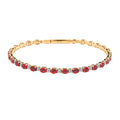 Modani 14K Yellow Gold Orange Sapphire and SI Diamond Bangle Bracelet (7.00 In) 4.75 Grams 6.60 ctw - Sticky add to cart bar