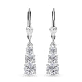 One Time Only Moissanite (Rnd 7mm) Earrings in Platinum Over Sterling Silver 1.50 ctw - Sticky add to cart bar