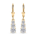One Time Only Moissanite (Rnd 7mm) Earrings in Platinum Over Sterling Silver 1.50 ctw - Sticky add to cart bar