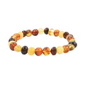 Multi Color Amber Beaded Stretch Bracelet - Sticky add to cart bar