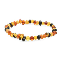 Baltic Amber Harmony Beaded Stretch Bracelet