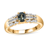 Iliana 18K Yellow Gold AAA Narsipatnam Alexandrite, Diamond (G-H, SI) Ring (Size 10.0) 0.75 ctw
