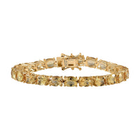 Premium Brazilian Heliodor Tennis Bracelet in Vermeil YG Over Sterling Silver (8.00 In) 20.20 ctw