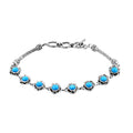 Bali Legacy Sleeping Beauty Turquoise Toggle Clasp Bracelet in Sterling Silver (6.50-8.0In) 4.00 ctw - Sticky add to cart bar