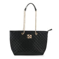 Badgley Mishka Black Vegan Leather Quilted Tote (17"x19.5"x5") - Sticky add to cart bar