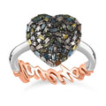GP Mother Day Collection Multi Diamond (Natural & IR) Heart Ring in Sterling Silver (Size 10.0) 0.35 ctw - Sticky add to cart bar