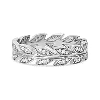 White Diamond Ring in Platinum Over Sterling Silver (Size 11.5) 0.33 ctw
