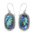 Abalone Shell Halo Style Earrings in Sterling Silver - Sticky add to cart bar