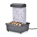 Black, Gray Wall and Gravel Mini Water Fountain with LED Light (4.53"x4.13"x6.50") - Sticky add to cart bar