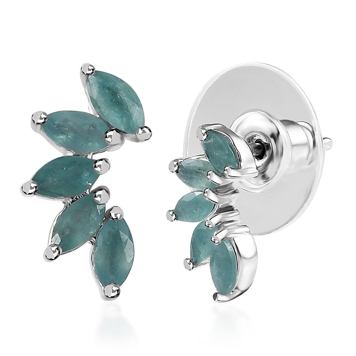 Premium Grandidierite Earrings in Platinum Over Sterling Silver 0.90 ctw