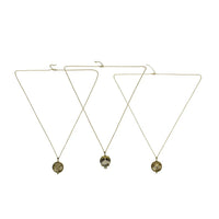 Set of 3 Vintage Hollow-Out Necklace with 5X Magnifying Lens in Goldtone 36 Inches
