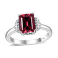 Luxoro 14K White Gold AAA Ouro Fino Rubellite and G-H I2 Diamond Ring (Size 9.0) 2.90 ctw - Sticky add to cart bar