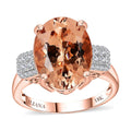 Iliana 18K Rose Gold AAA Marropino Morganite, Diamond (G-H, SI) Ring (Size 9.0) (5.75 g) 8.80 ctw - Sticky add to cart bar